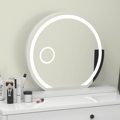 Magnifier make up mirror light