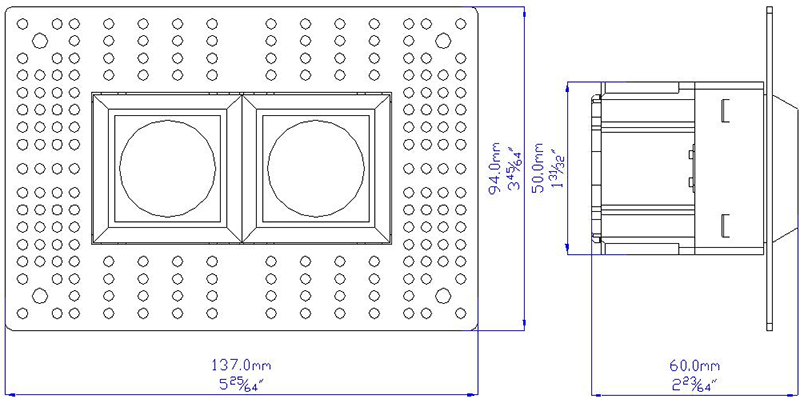 Residential Pressable Miniature LED Multiple Recessed Downlight with 2 Heads - Image 4