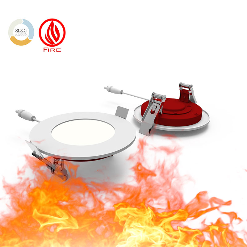 Low profile fire rated downlights