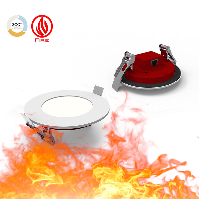 Fire rated dimmable led downlights