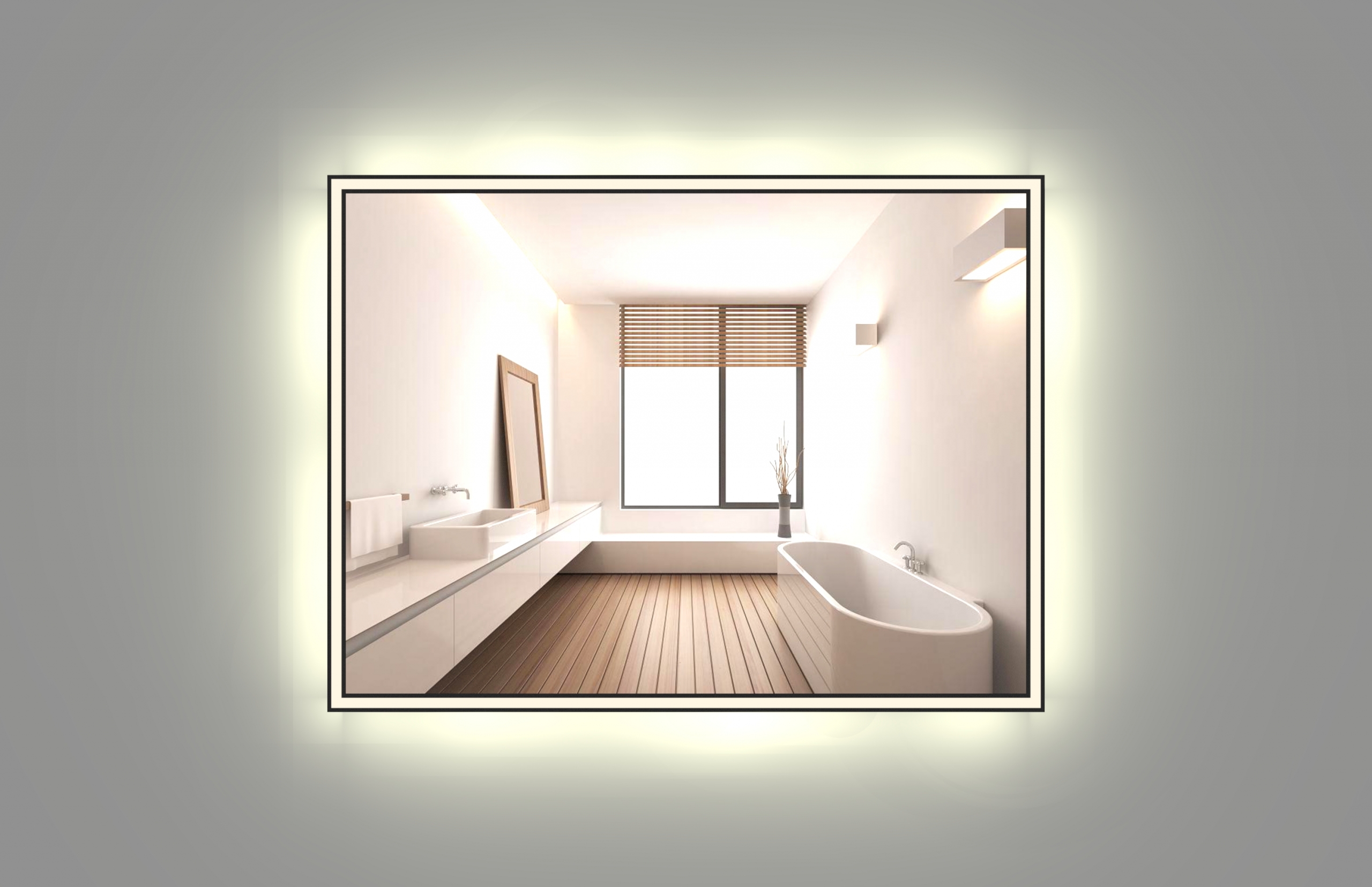Halo Mirror With Inner And Outer Edges