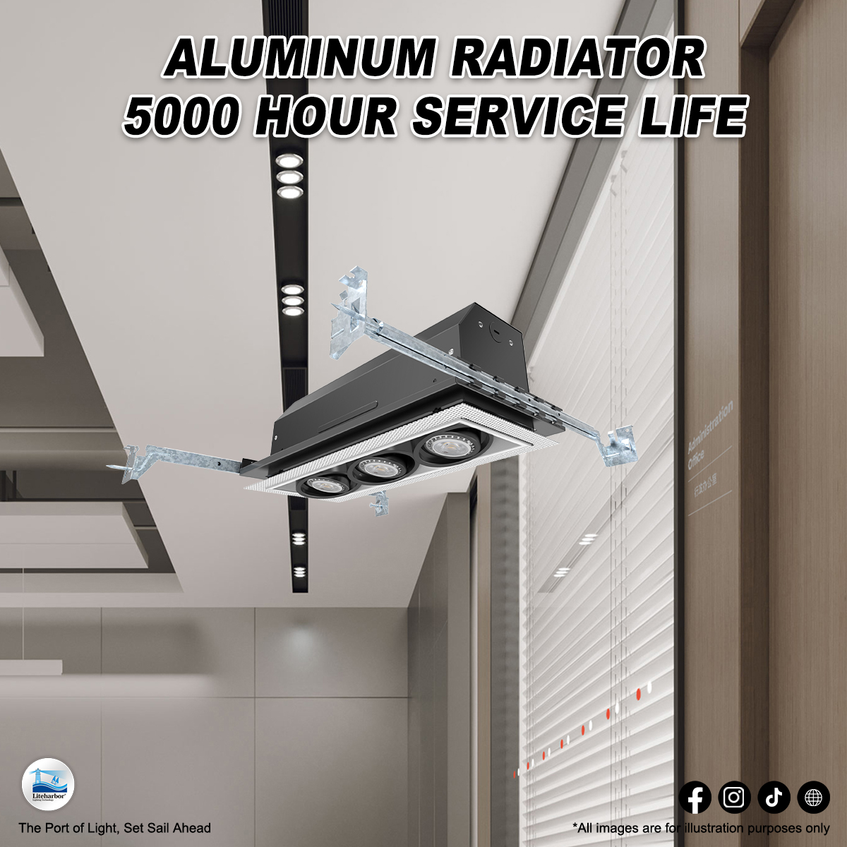 Durable Office Downlights for North America