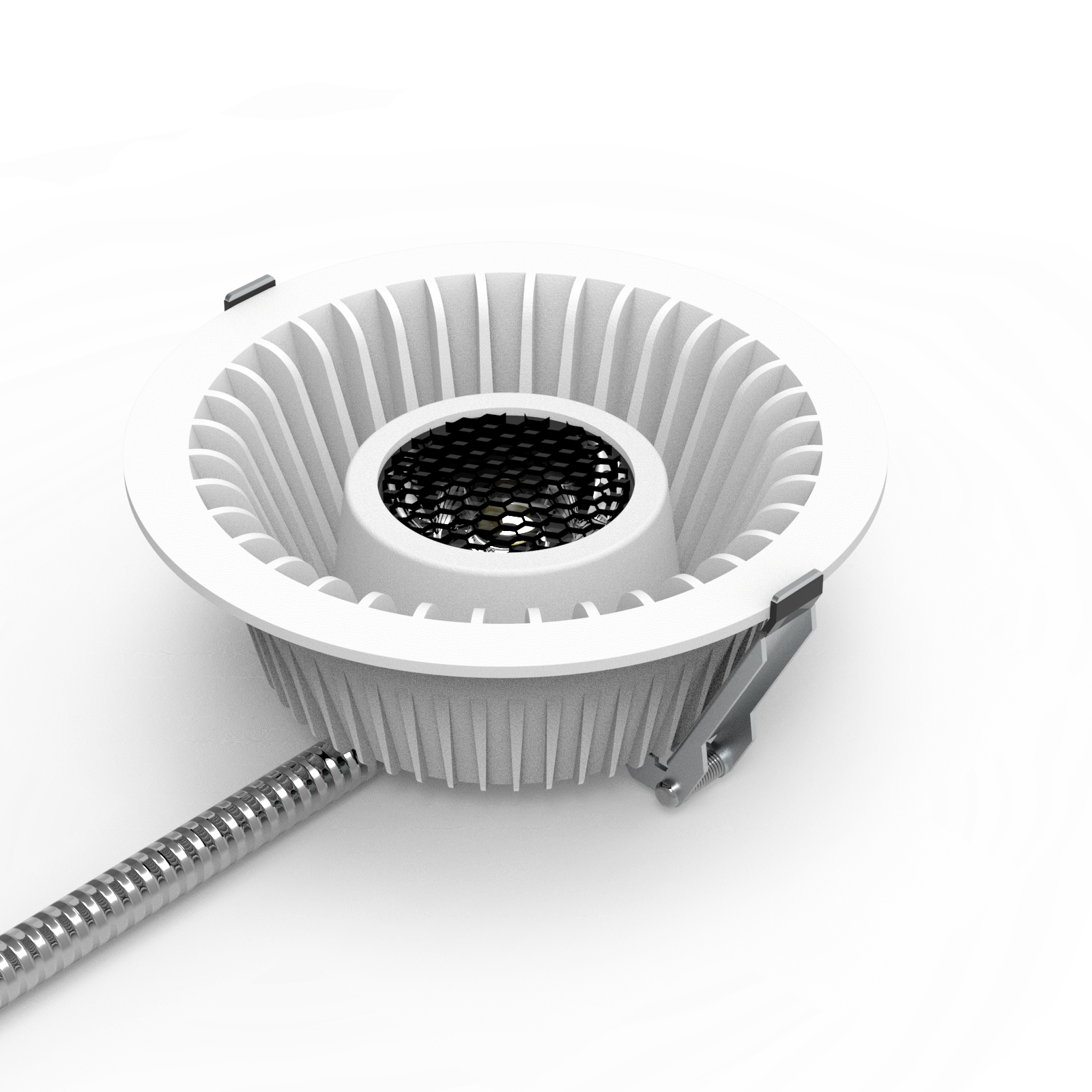 Round Honeycomb Deep Anti-Glare LED Recessed Downlight(White/Black/Copper)