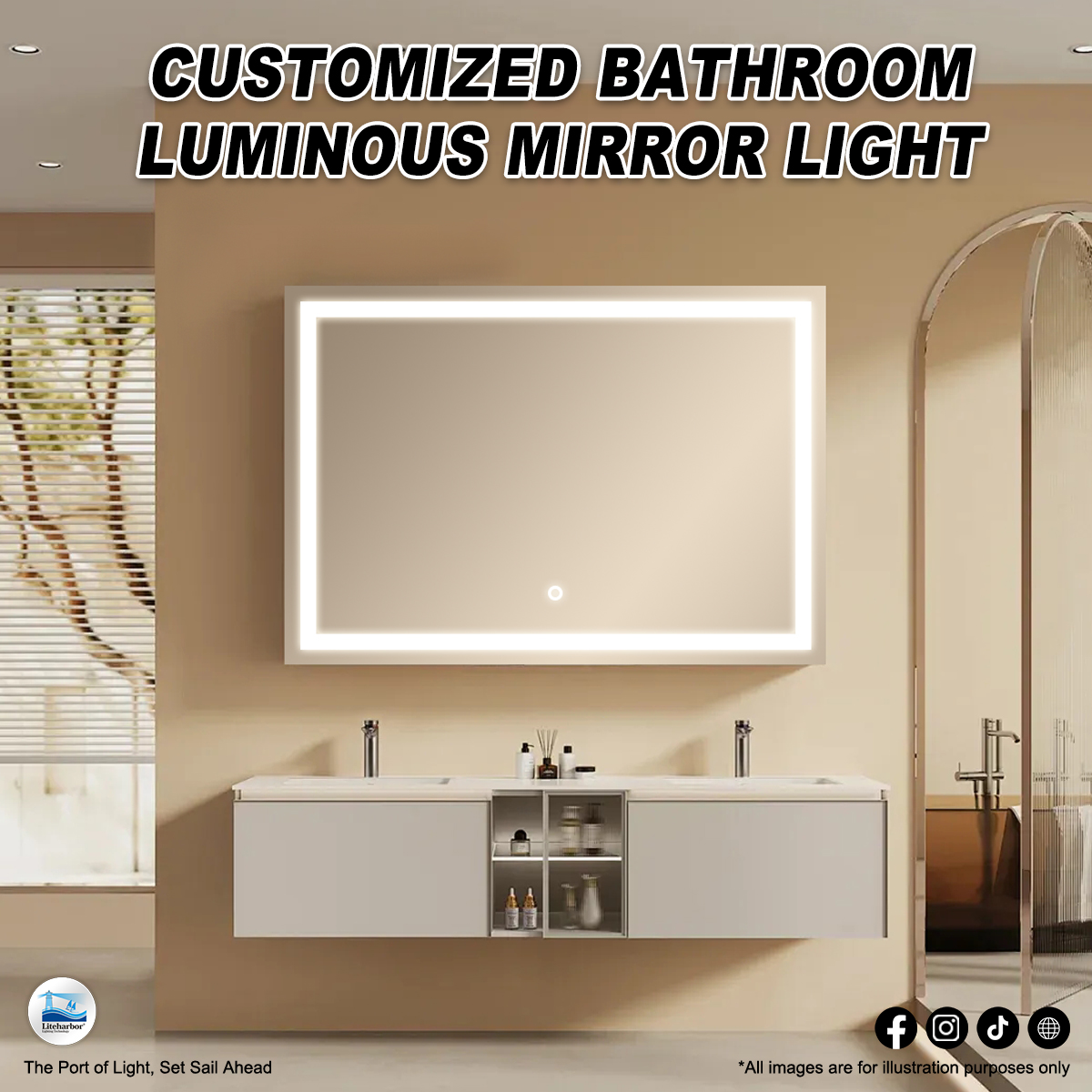 The distance of a mirror lamp, from makeshift to meticulous