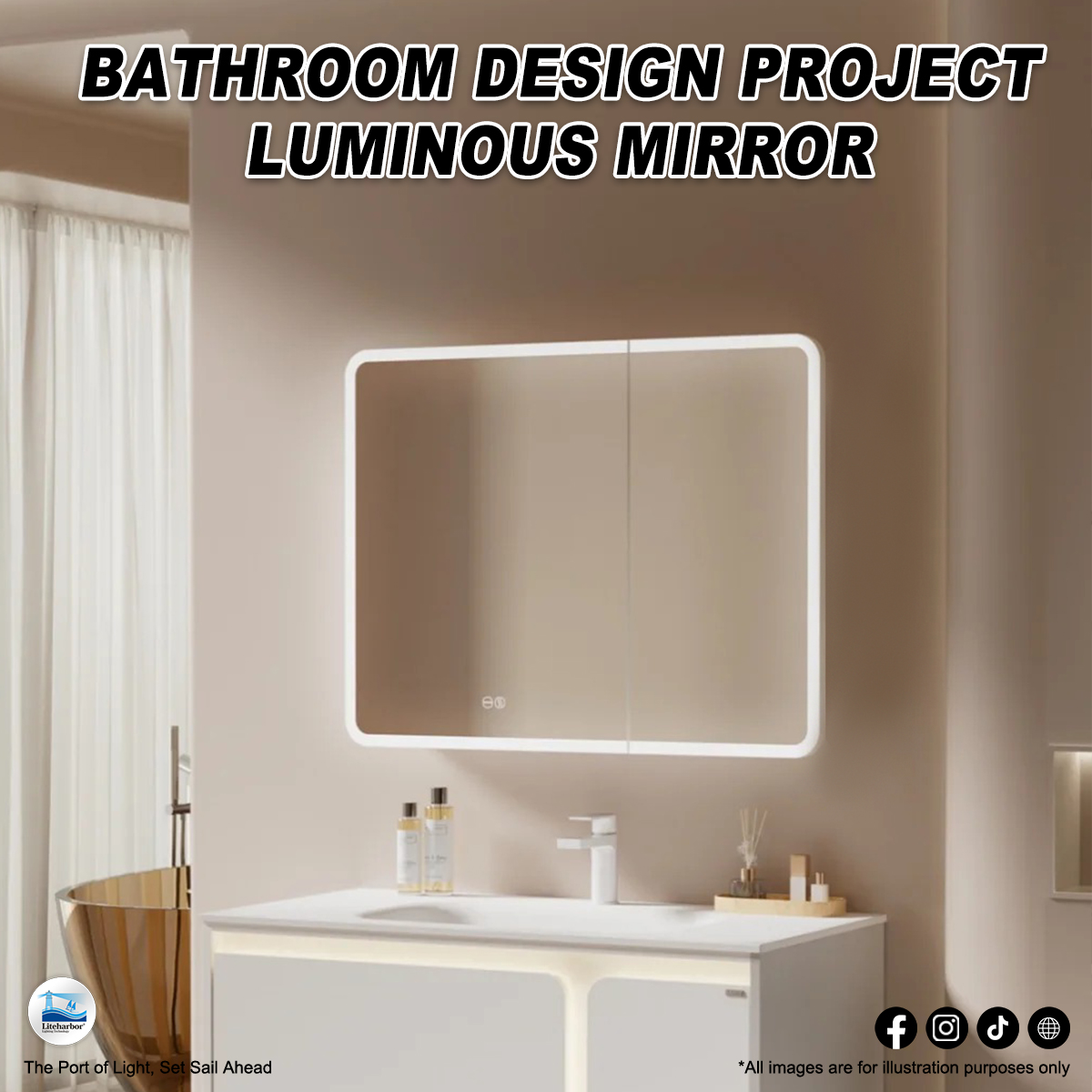 This mirror has its own lighting expertinside